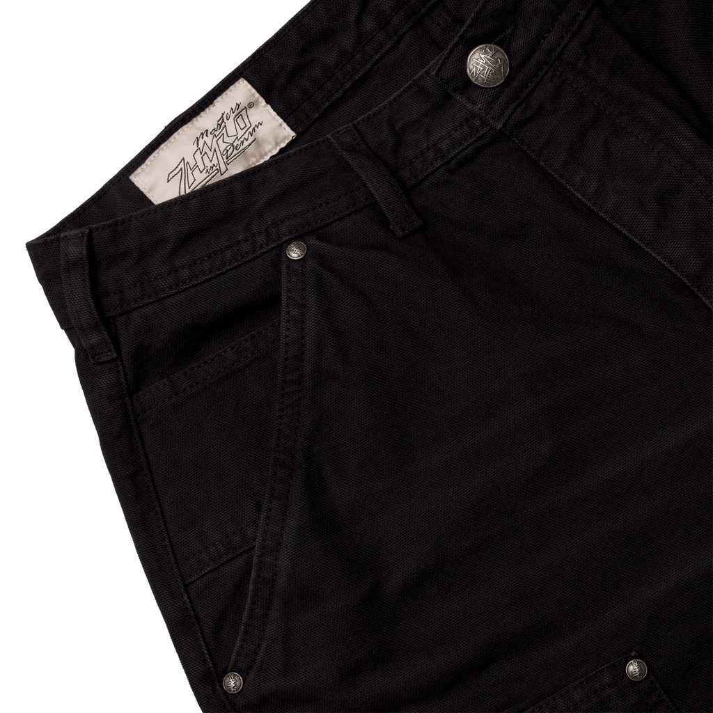 Double Knee Pants in Black