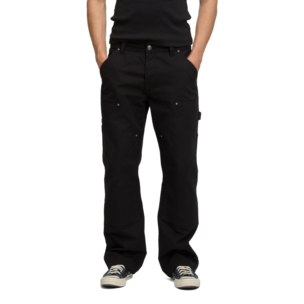Double Knee Pants in Black