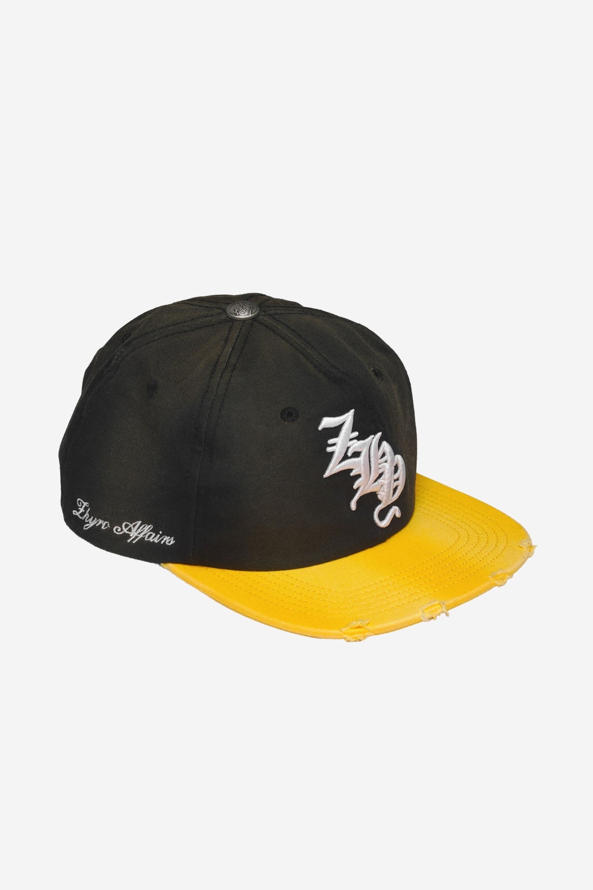 ZHY Baseball Cap in Sunfaded Black/Yellow