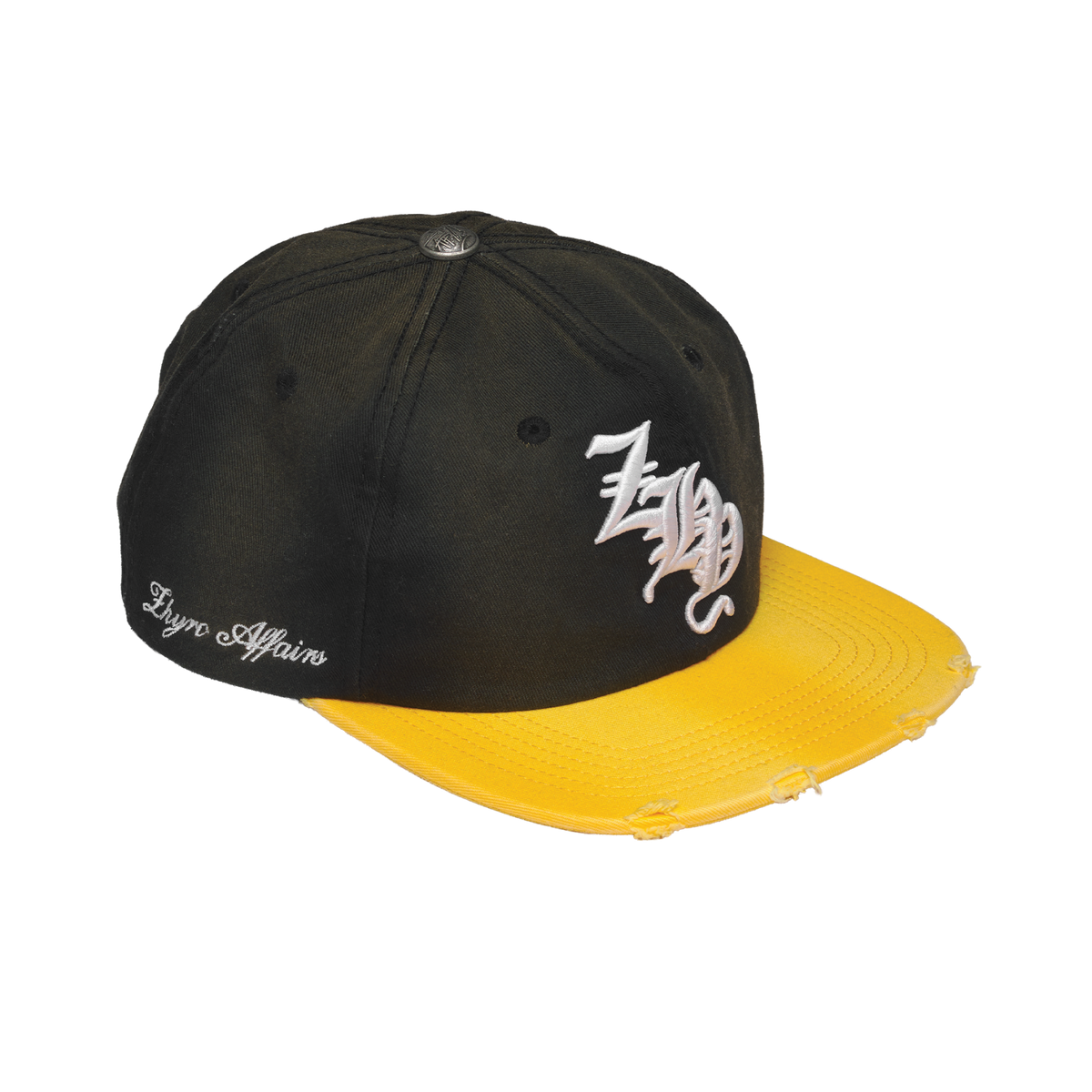 ZHY Baseball Cap in Sunfaded Black/Yellow