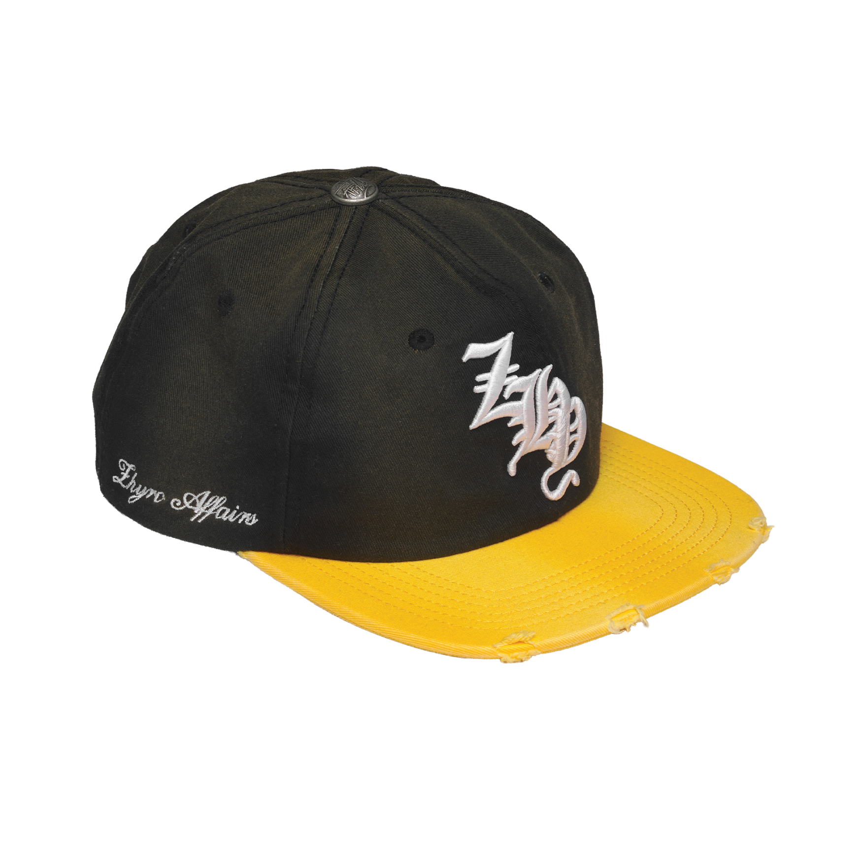 ZHY Baseball Cap in Sunfaded Black/Yellow