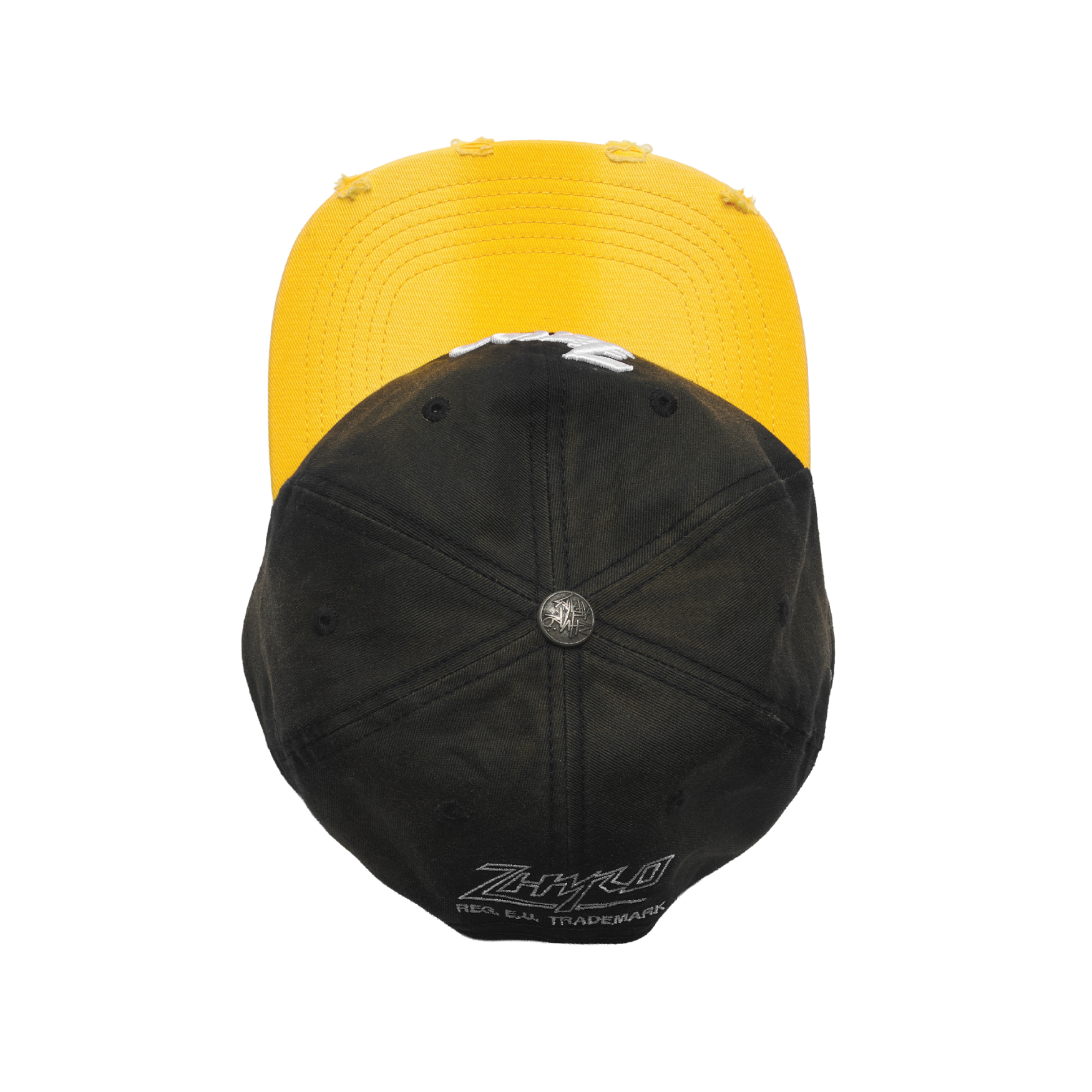 ZHY Baseball Cap in Sunfaded Black/Yellow