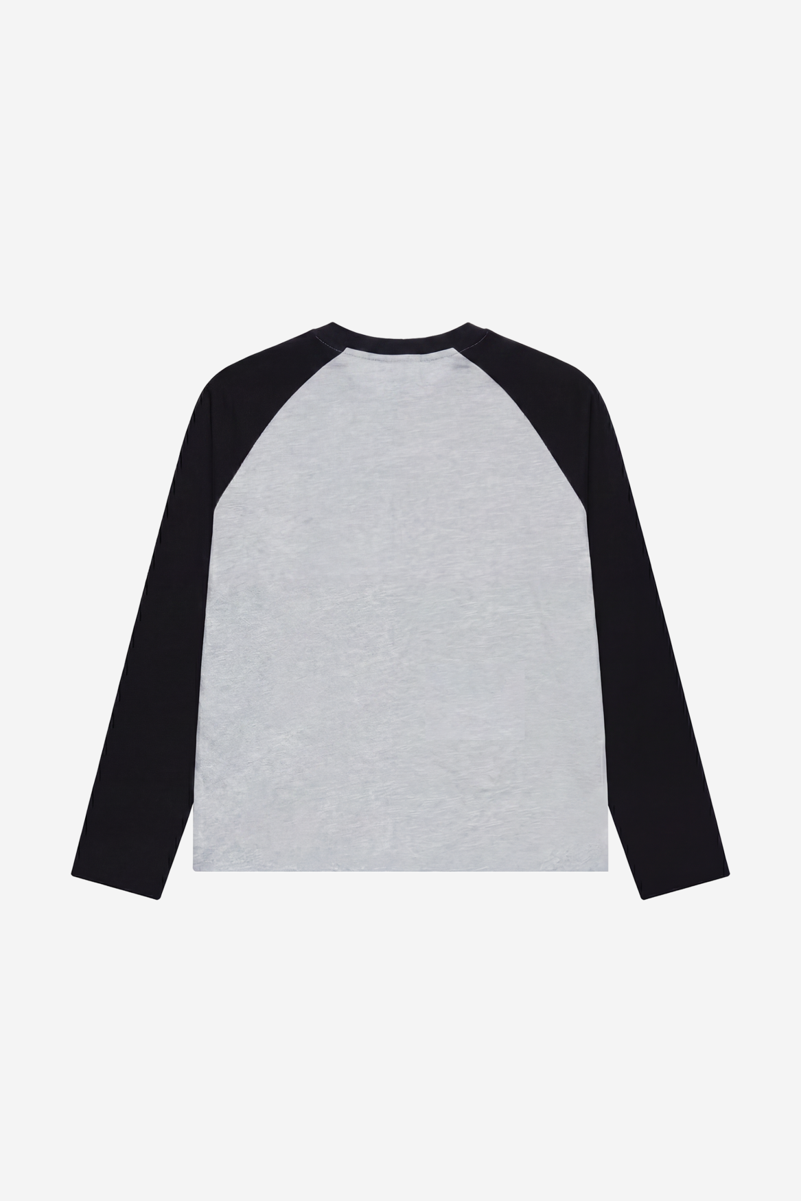 Raglan L/S in Black/Grey Melange